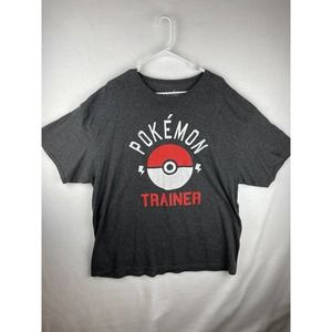 Pokémon Men's 2XL Gray Pokémon Poke Ball Trainer T-Shirt